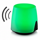 Kuando Busylight Omega USB status indicator glowing green white background