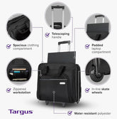 Targus Laptop Roller Bag Fits Laptop up to 16" Metro Roller Bag Waterproof