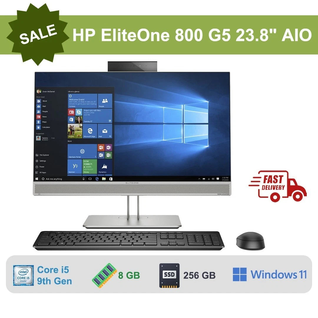 All in One PC HP ELITEONE 800 G5 Core i5 9th Gen | 8GB RAM | 256GB SSD | Windows 11 Pro&nbsp;