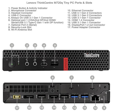 Lenovo ThinkCentre M920q Tiny i5-9500 9th Gen | 8GB RAM | 256GB SSD | Windows 11 Pro