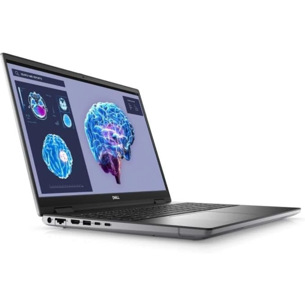 Dell Precision workstation laptop silver white background