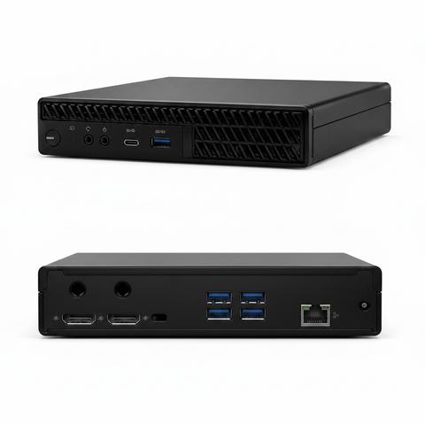 Dell OptiPlex 5090 Micro Mini PC front and rear view white background