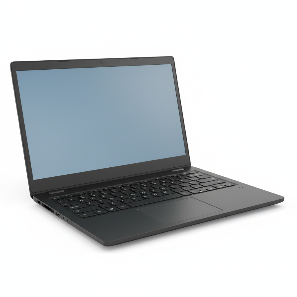Refurbished laptop pure white background