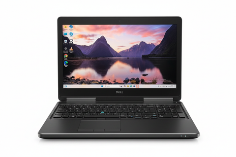 Dell Precision 7520 15.6 inch workstation laptop black white background