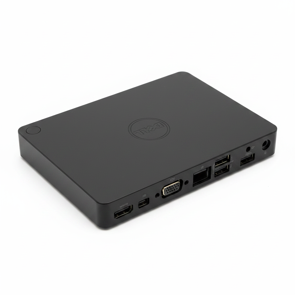 Dell WD15 USB-C docking station black white background