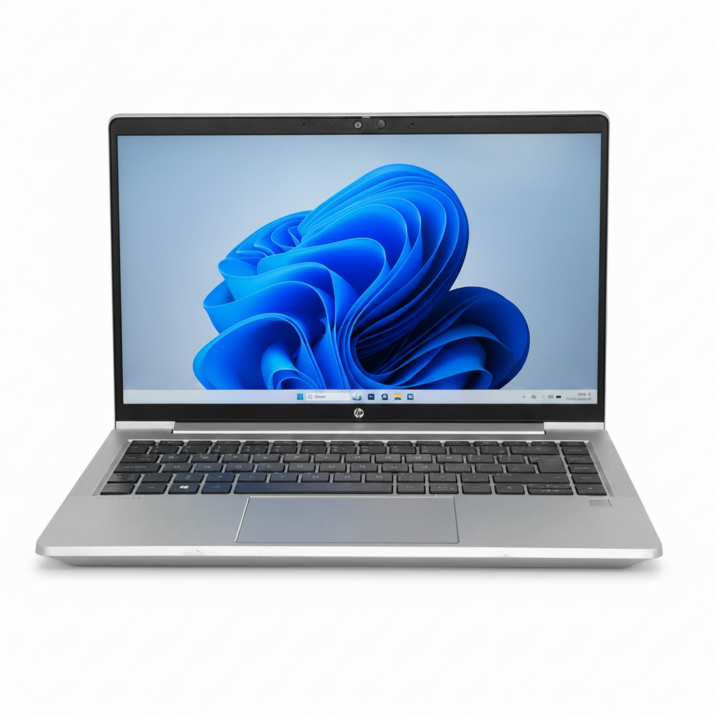 HP ProBook 640 G8 14 inch laptop front view white background Windows 11