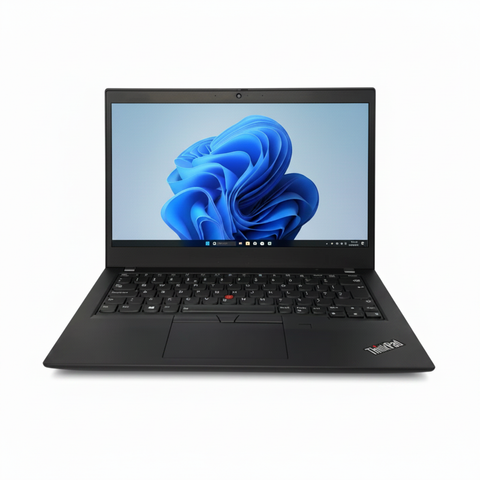 Lenovo ThinkPad X390 laptop front view pure white background no border