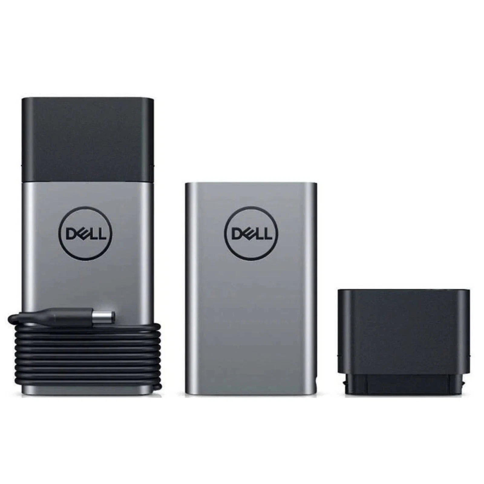 Dell 45W Hybrid AC Adapter Power Bank components - adapter, power bank and plug