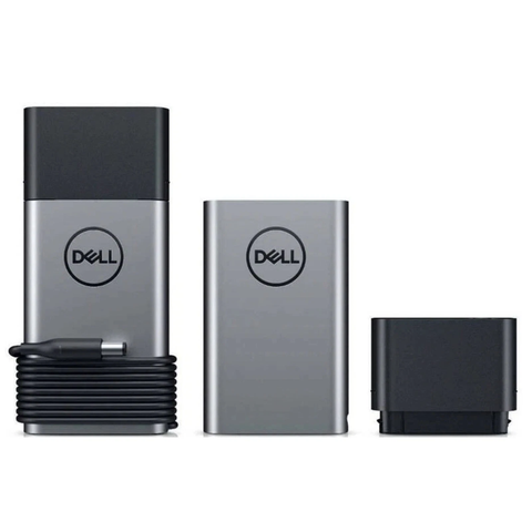 Dell 45W Hybrid AC Adapter Power Bank components - adapter, power bank and plug