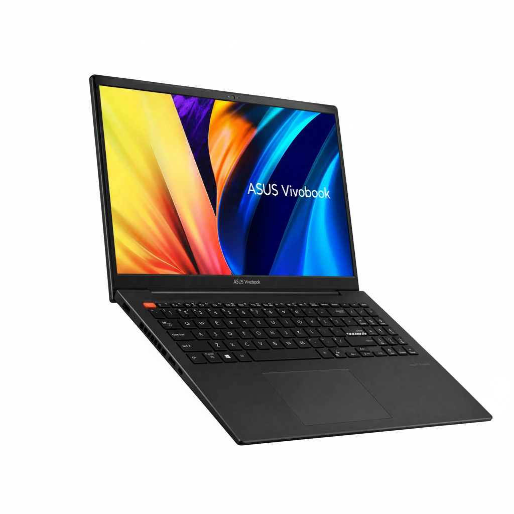 ASUS Vivobook M3401QC laptop black white background