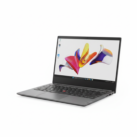 Lenovo ThinkPad 13s laptop front view pure white background no box