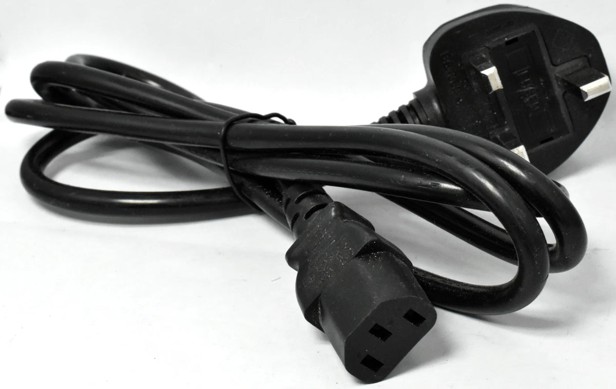 Kettle Lead Power Cable 3 Pin UK Plug For PC Monitor TV 1 Meter Free Delivery