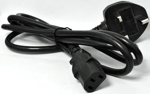 Kettle Lead Power Cable 3 Pin UK Plug For PC Monitor TV 1 Meter Free Delivery