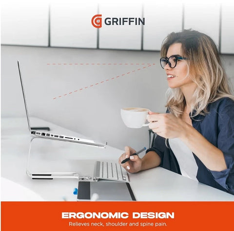Griffin Elevator MacBook Laptop Stand Supports Posture &amp; Elevates Workspace