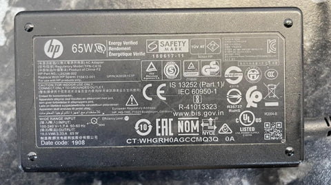 HP Blue Pin Charger 65W 19.5V 3.33A AC Laptop Adapter Charger UK Plug